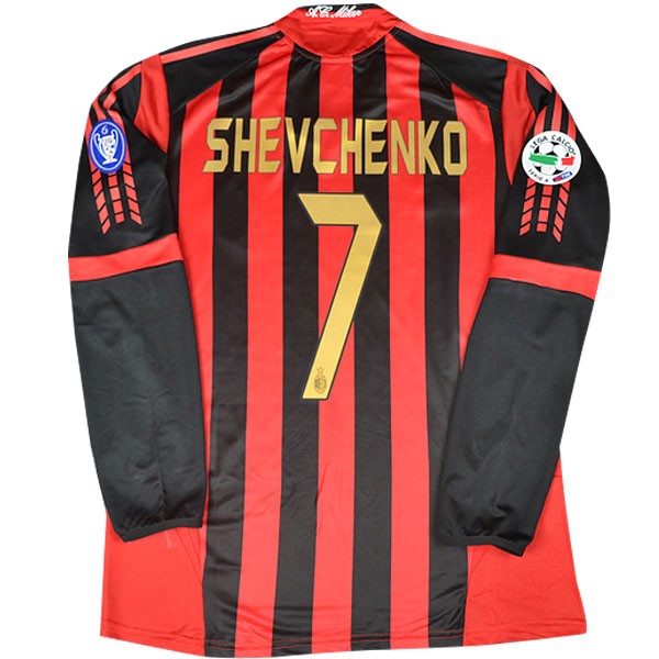Camiseta Milan Shevchenko Primera equipación ML NO.7 Retro 2005/06 Rojo